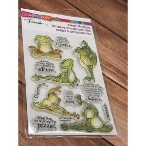 STAMPENDOUS FROG YOGA SSC1269 CLEAR CLING PHOTOPOLYMER STAMP SET